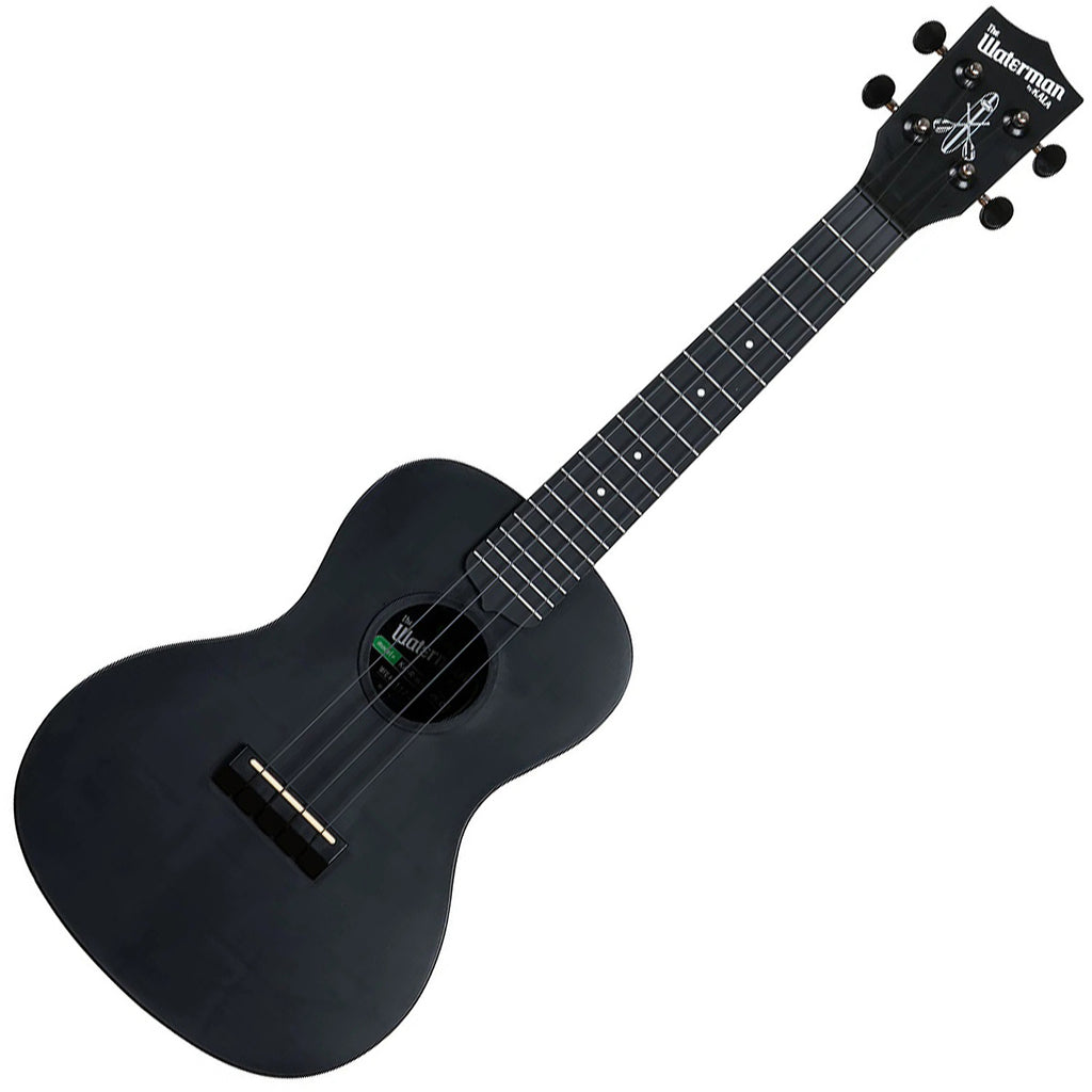 Kala Waterman Concert Ukulele 100% Recycled in Black Sand - KARWMSBKC
