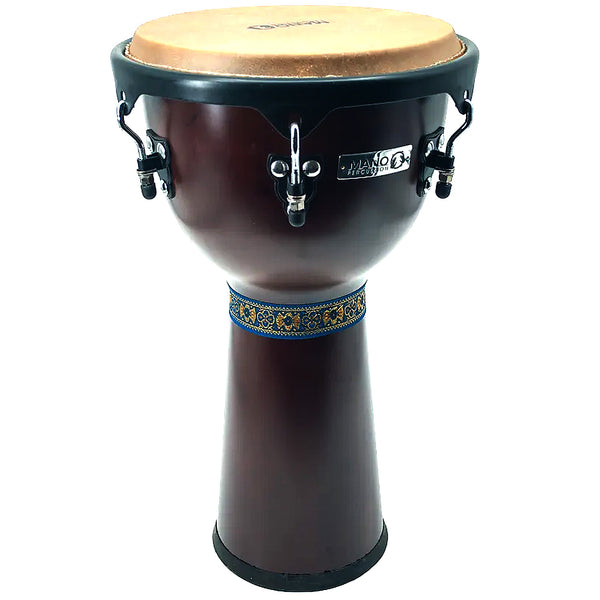 Mano 12 Inch Djembe Comfort Rim and Natural Skin Head in Brown - MP1512BR
