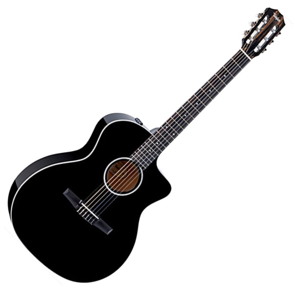 Taylor NOS Special Edition GA Cutaway Acoustic Electric Nylon String Rosewood Spruce in Black wi/Bag - NOS214CENBLKDLX
