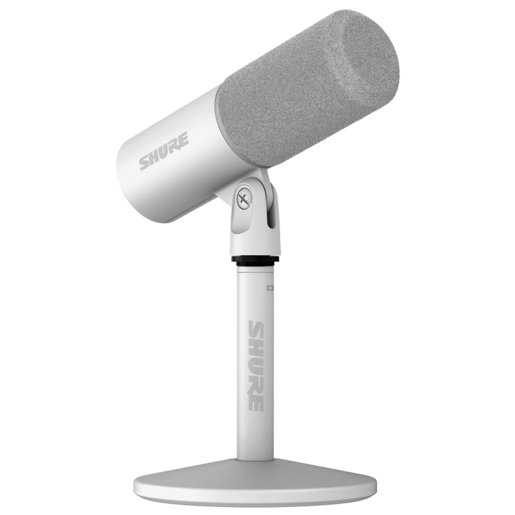 Shure MV6 Gen 2 USB-C Dynamic Gaming Microphone in White w/Stand - MV6G2W