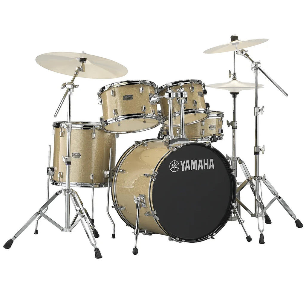 Yamaha Rydeen 5-Piece Acoustic Drum Kit 22/10/12/16 14 Inch Snare w/Hardware in Champagne Glitter - RDP2F56WCPG