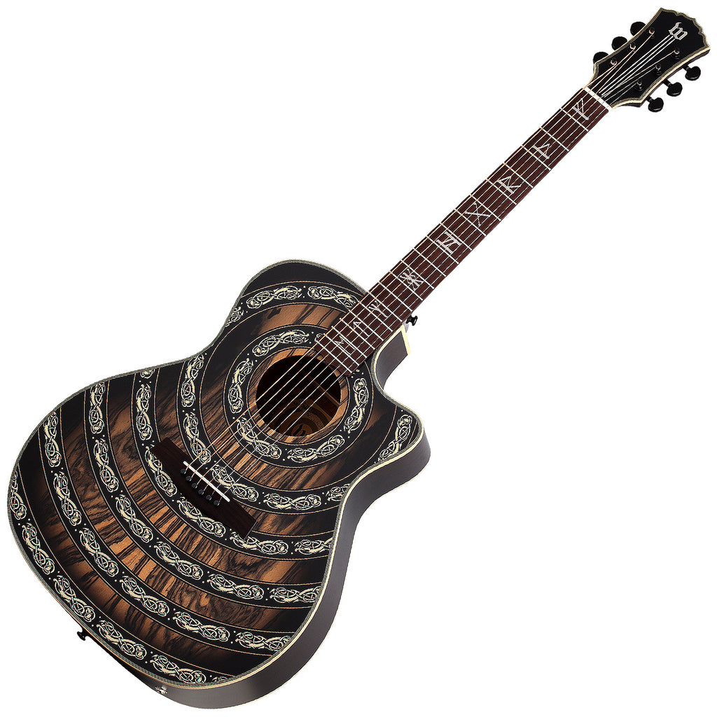 Schecter Wylde Audio Norse Dragon Grand Auditorium Acoustic Electric in Pale Moon Ebony - 4621SHC