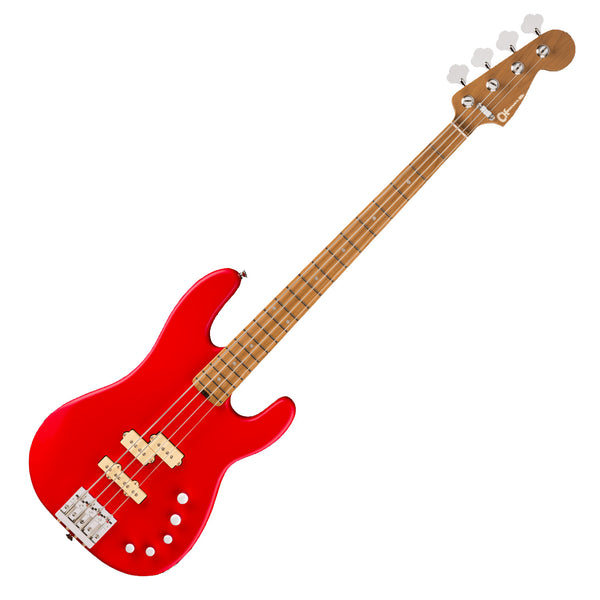 Charvel Pro-Mod San Dimas® Electric Bass PJ IV MAH, Caramelized Maple Fingerboard, Satin Ferrari Red - 2963068509