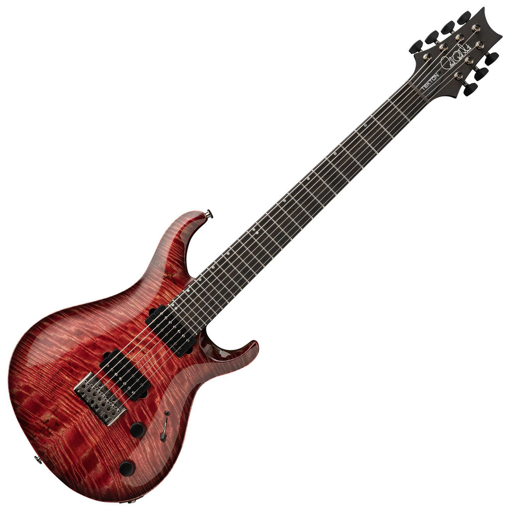 PRS Tekton SVN 7 String Electric Guitar Hardtail Black Satin Neck In Fuchsia Aura w/PRS Premium Gig Bag - 117894UF