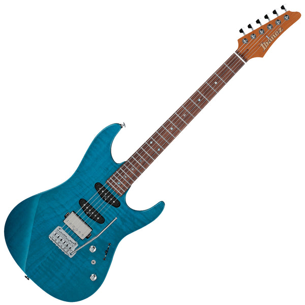 Ibanez Martin Miller Signature Electric Guitar in Transparent Aqua Blue w/Case - MMN1TAB
