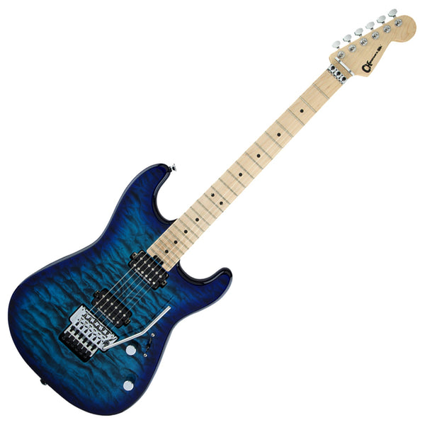 GET A 15% GIFT CARD | Charvel Pro-Mod San Dimas Style 1 HH Floyd Quilt Maple Electric Guitar in Chlorine Burst - 2965131599-0