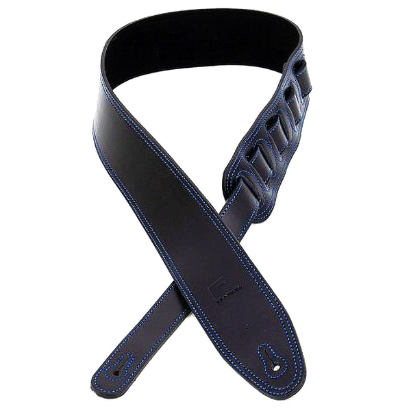 Profile 2.5 Inch Leather Strap Black w/Blue Double Stitching - PGSIL7100BKBL