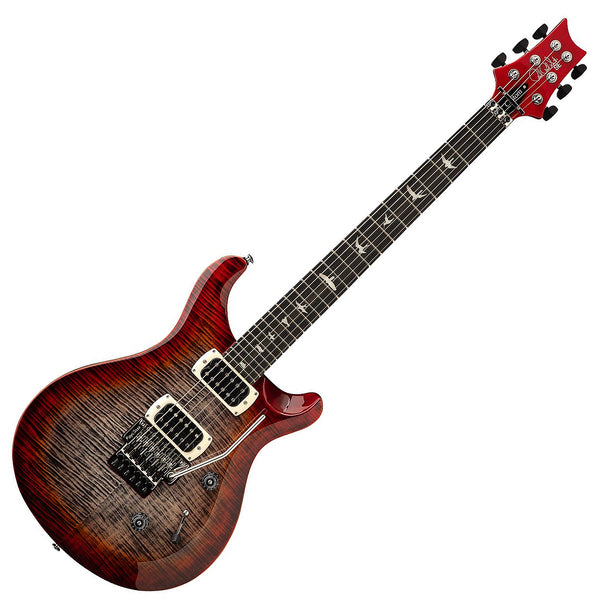 PRS SE Custom 24 Floyd Electric Guitar Ebony in Charcoal Cherry Burst w/Gig Bag - CF4FXEXN1CG