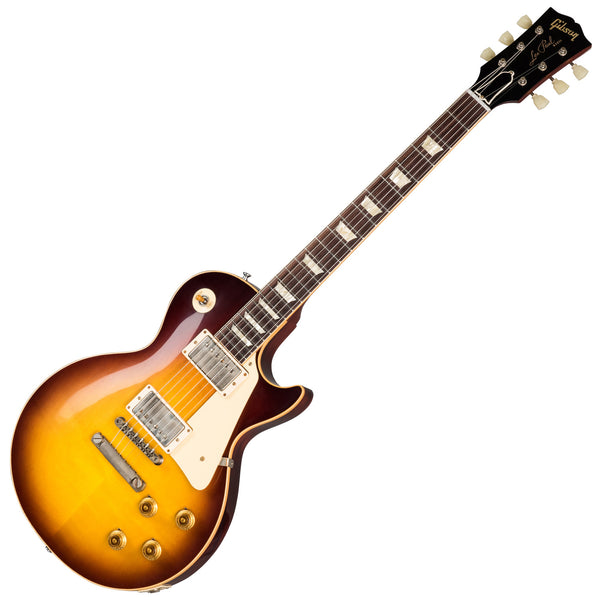 Gibson 1958 Les Paul Standard Reissue VOS Electric Guitar in Bourbon Burst w/Case - LPR58VOBBNH