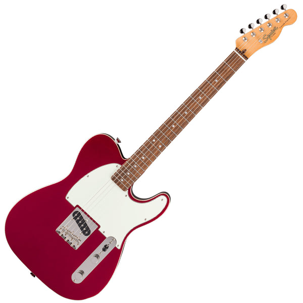 Squier Classic Vibe Custom Esquire Electric Guitar Laurel Parchment Pickguard in Candy Apple Red - 0374043509