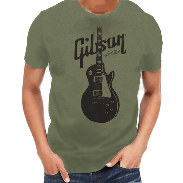 Gibson Les Paul T Shirt In Heather | 3XL Gibson - GTSLPBXXXL