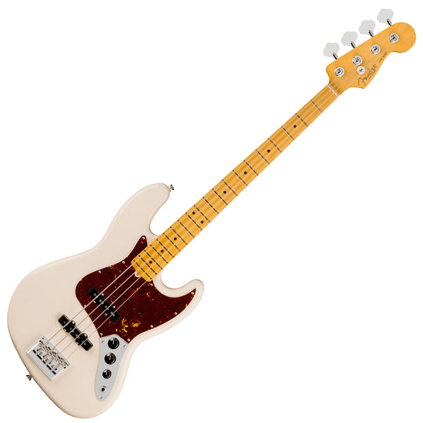 Fender American Professional Jazz Electric Bass Maple in Olympic White w/Case - 0192932705