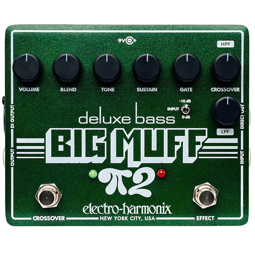 ElectroHarmonix Deluxe Bass Big Muff Pi 2 Fuzz Bass Effects Pedal - DLXBBM2