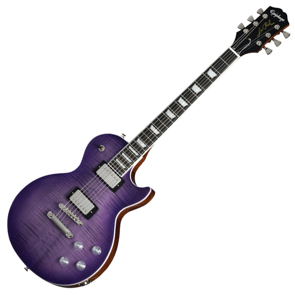 Epiphone Inspired by Gibson Modern Figured Les Paul Electric Guitar in Purple Burst - EILMPRBNH