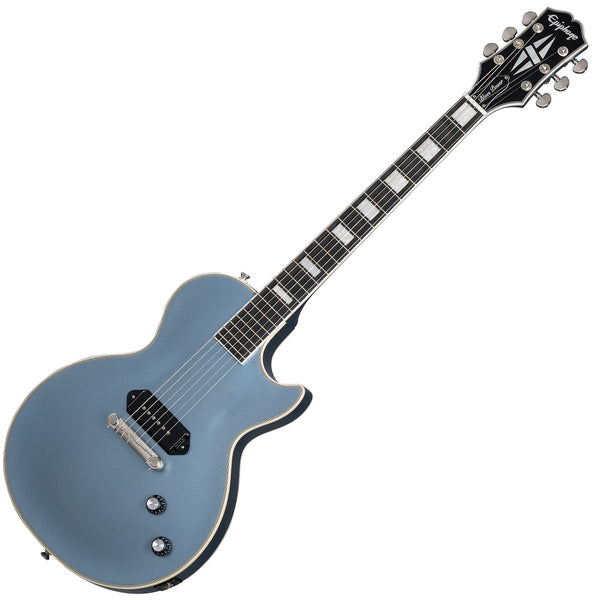 Epiphone Jared James Nichols Blues Power Les Paul Custom Electric Guitar in Aged Pelham Blue w/Case - EILPCJJNAPBNH