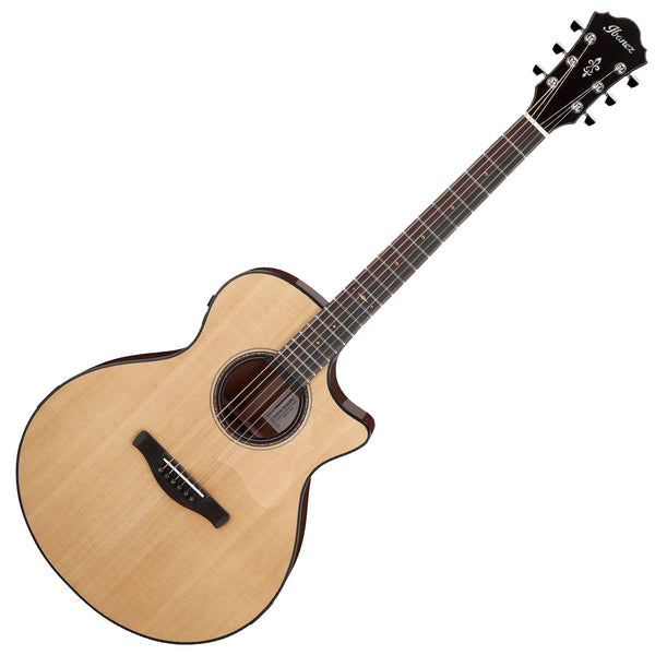 Ibanez Acoustic Electric Natural Low Gloss w/Case - AE410LGS