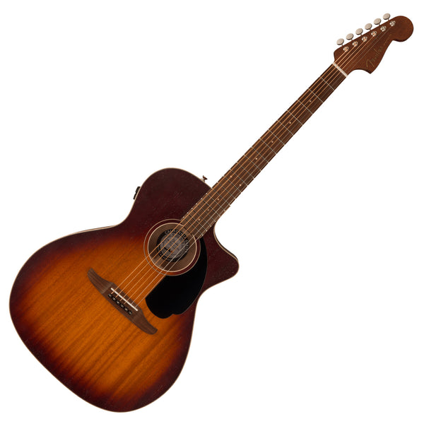 Fender Newporter Special Acoustic Electric Mahogany Pau Ferro Fingerboard in Honey Burst w/Bag - 0970843142