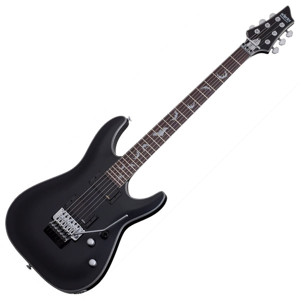 Schecter Damien Platinum 6 Floyd Rose Electric Guitar in Satin Black - 1183SHC