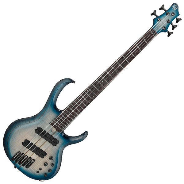 Ibanez BTB Electric Bass Workshop 5 String Electric Bass Multi scale in Natural Browned Burst Flat - BTB705LMNNF