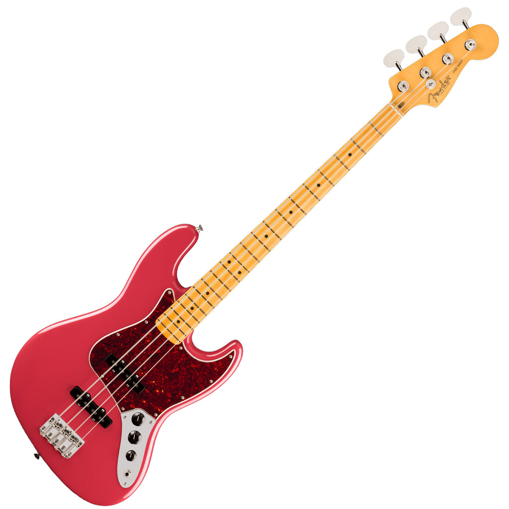 Fender American Professional Classic Jazz Electric Bass Maple in Faded Dakota Red w/Deluxe Bag - 0198642375