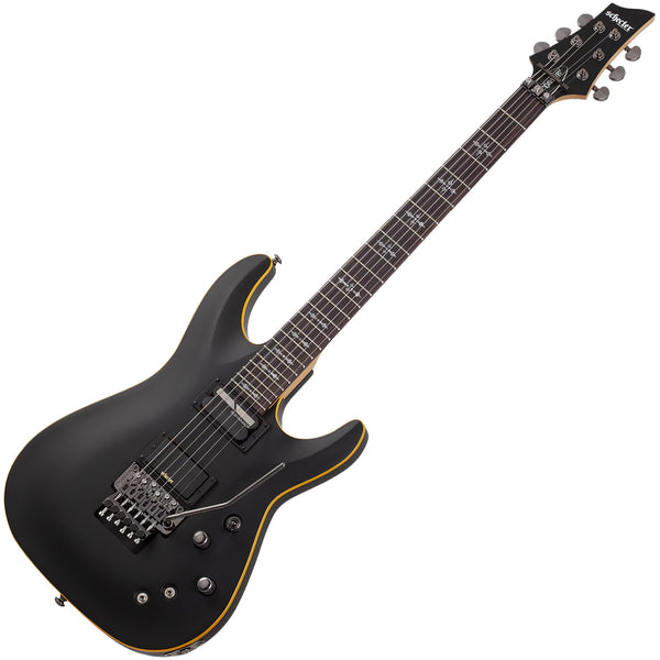 Schecter Demon 6 Electric Guitar Floyd Sustainiac in Aged Black Satin - 3669SHC