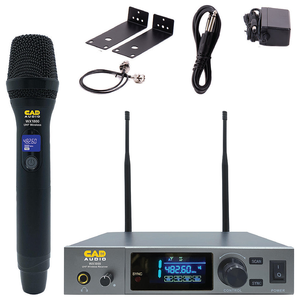 CAD True Diversity 100-Channel UHF Wireless Handheld Microphone System - WX1800HH