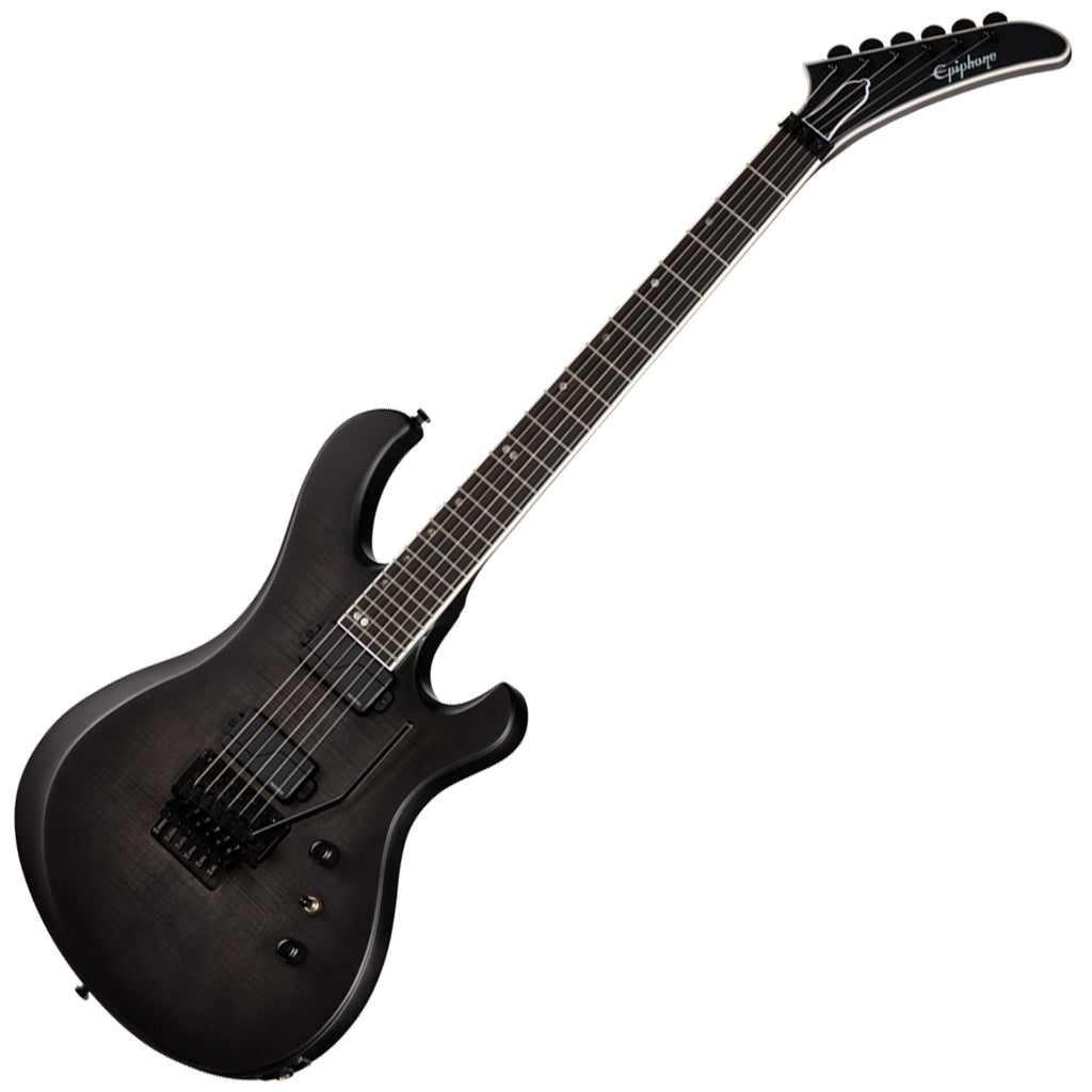 Epiphone Prophecy Victory FR Electric Guitar in Obsidian Storm Satin w/Case - EYVFOSSBF