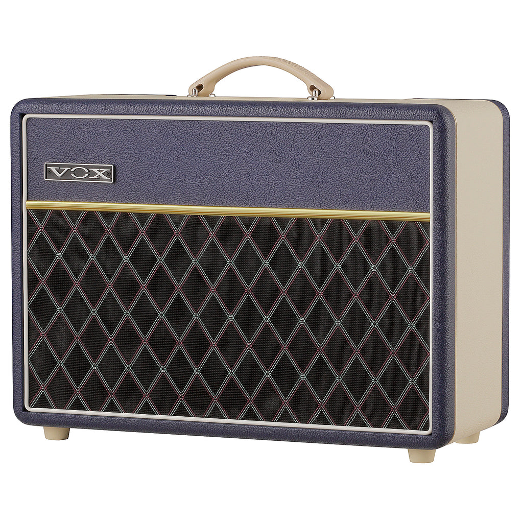 Vox Limited Edition Custom 1x10 Inch 10 Watt Tube Guitar Amplifier in Blue and Cream - AC10C1TTBC
