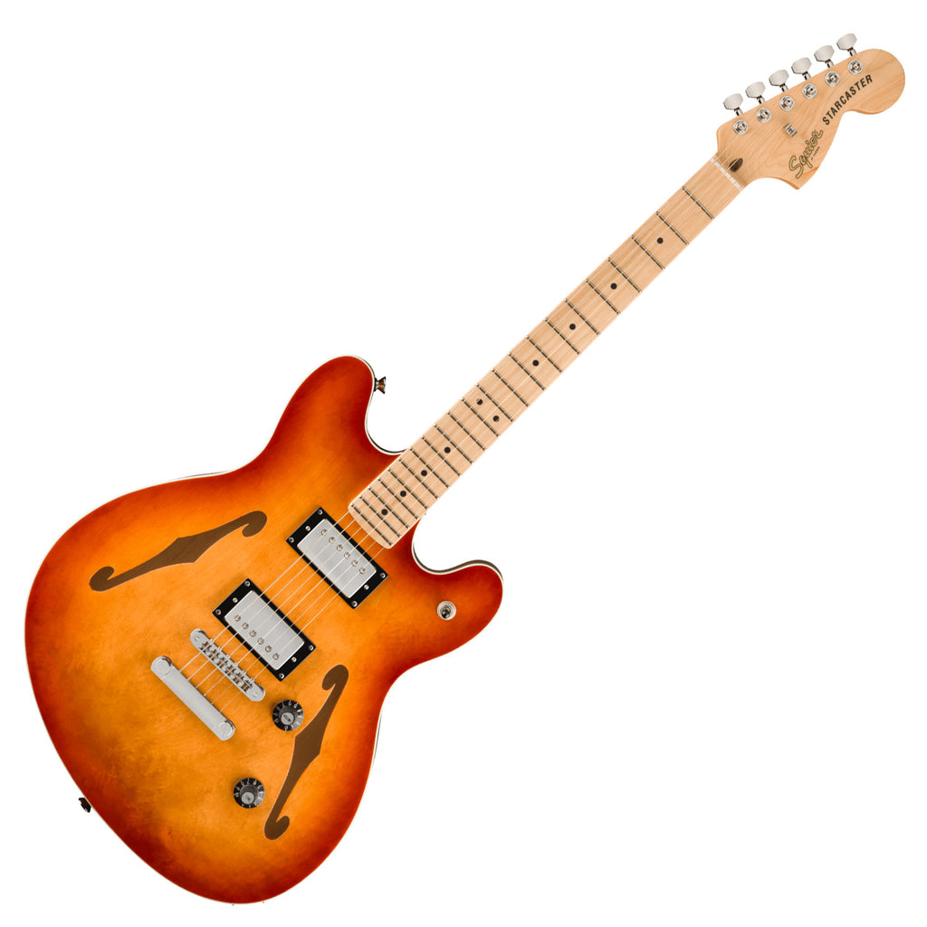 Squier Affinity Starcaster Deluxe Electric Guitar in Sienna Sunburst - 0378452547