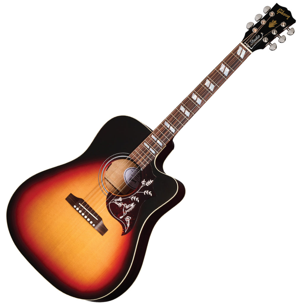 Gibson Hummingbird Studio EC Acoustic Electric in Tri Burst Satin w/Case - ACMCSSHSECTBNH