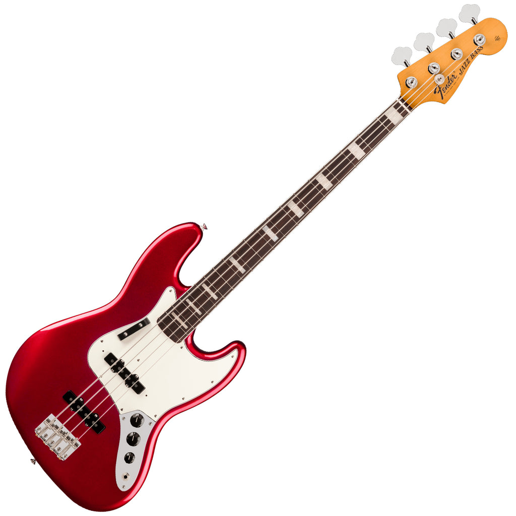 Fender Vintera III Early 70s Jazz Electric Bass Rosewood in Candy Apple Red - 0149370309
