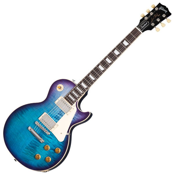 Gibson Custom Colour Series 50s Les Paul Standard AA Figured Top Electric Guitar in Blueberry Burst w/Case - LPS500B9NH