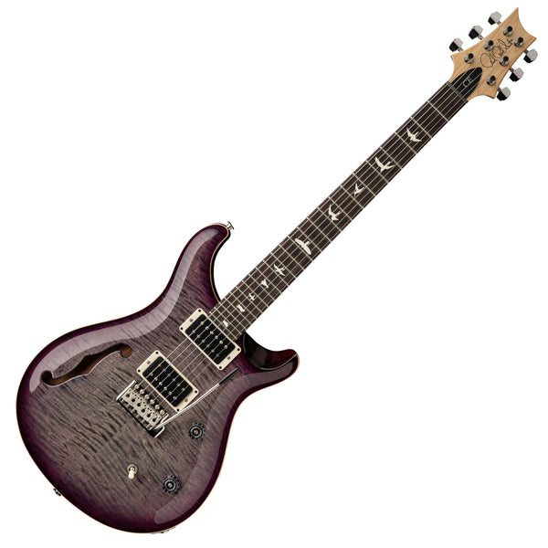 PRS CE 24 Semi-Hollow Electric Guitar in Faded Gray Black Purple Burst w/Bag - 112785HA