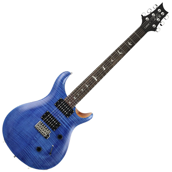 PRS SE Custom 24 Electric Guitar in Blue Matteo / Natural Back - CU44BN