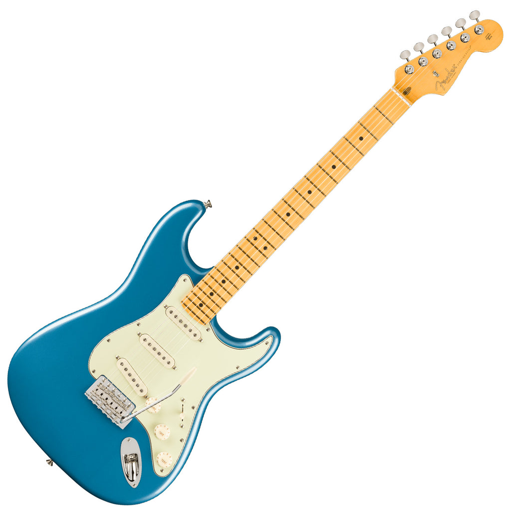 Fender American Professional Classic Stratocaster Electric Guitar Maple in Faded Lake Placid Blue w/Deluxe Bag - 0114942379