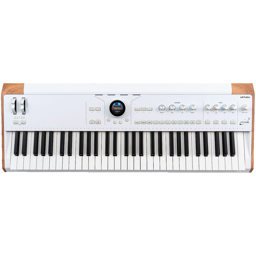 Arturia 61 Note Semi-Weighted Stage Keyboard with Aftertouch in White - ASTROLAB61WH