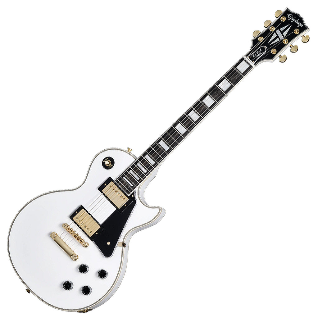 Epiphone Les Paul Custom Series Electric Guitar in Alpine White w/Case - ECLPCAWGH