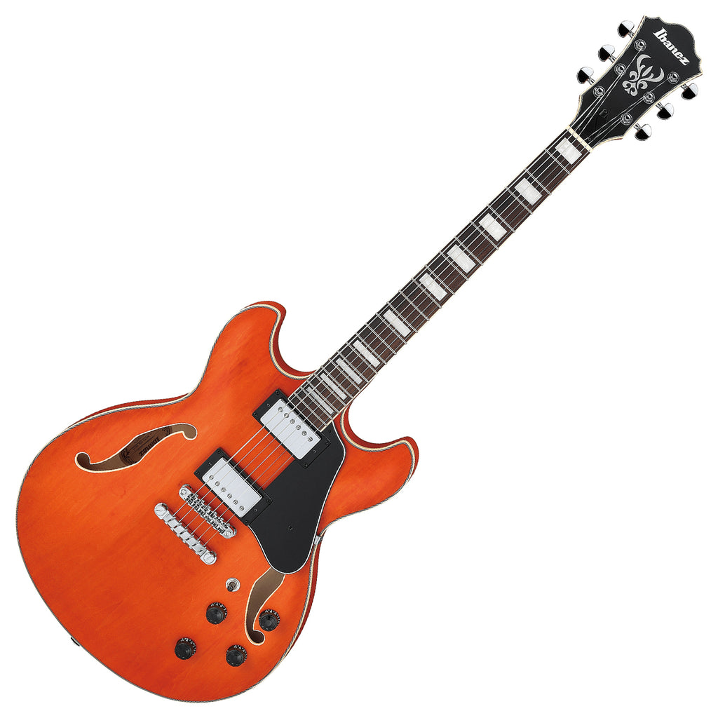 Ibanez AS Artcore Electric Guitar in Transparent Tangerine Flat w/Bag - AS73TTF