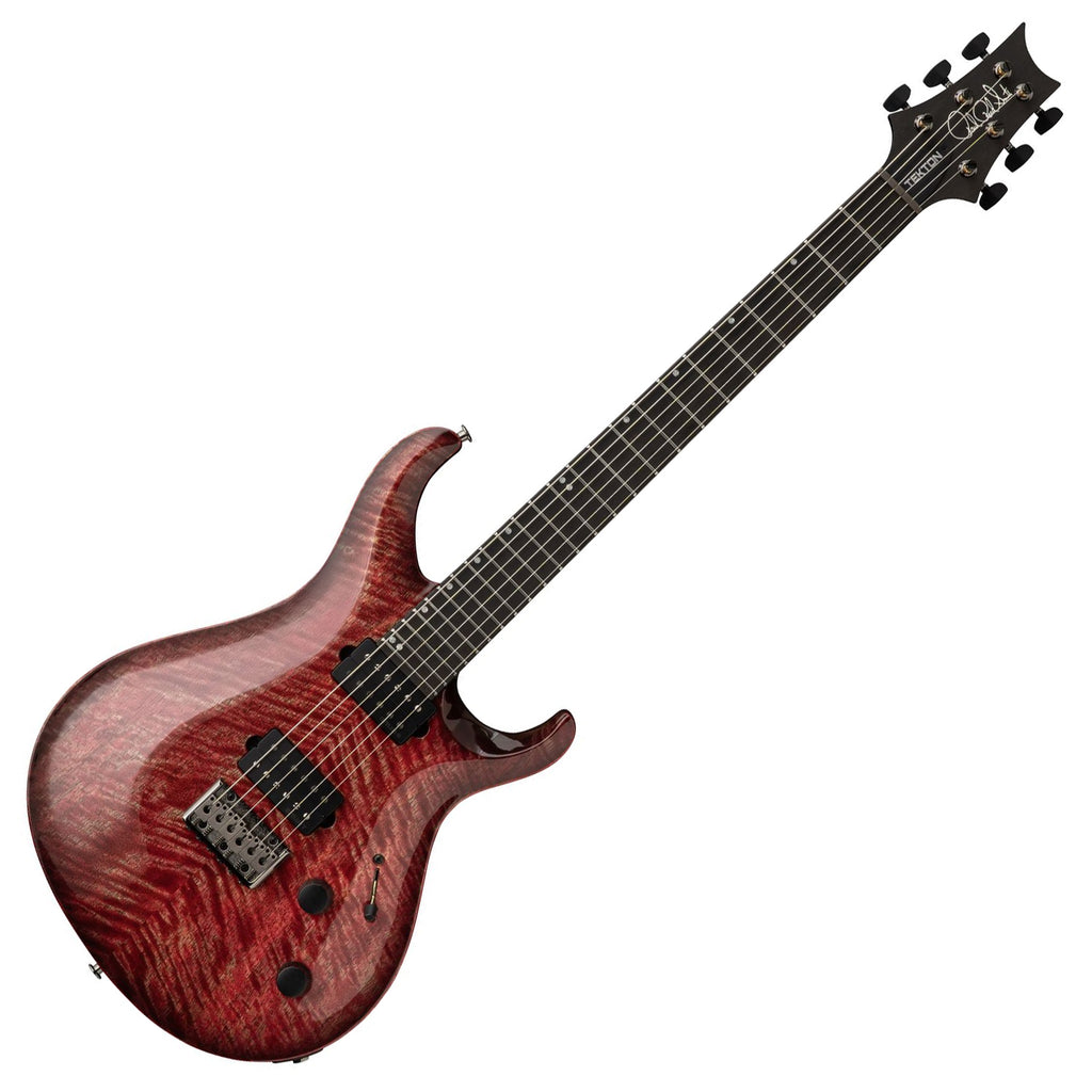 PRS Tekton Electric Guitar Hardtail Black Satin Neck In Fuchsia Aura w/PRS Premium Gig Bag - 117892UF