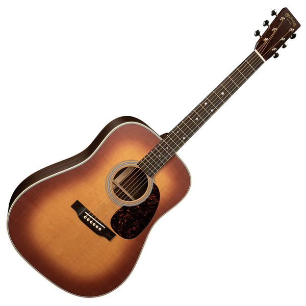 Martin D-28 Acoustic Guitar Satin Amber Burst Spruce East Indian Rosewood w/Case - D28SATINAMBURST