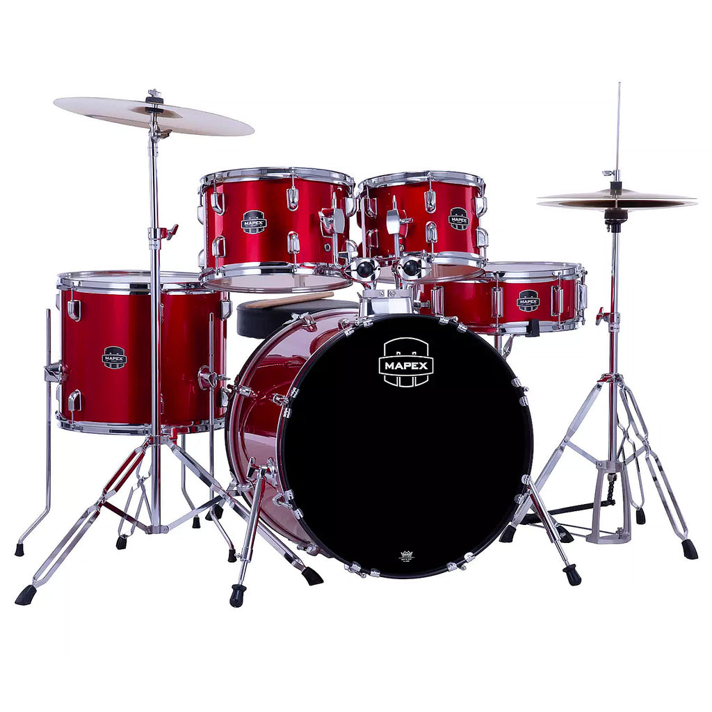 Mapex Comet 5 Piece Rock Kit in Infra Red w/Throne Cymbals & Hardware Pack - MPXCM5294FTCIR