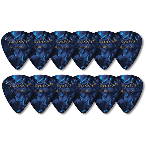 Fender Medium Blue Celluloid Pick Pack - 1980351802