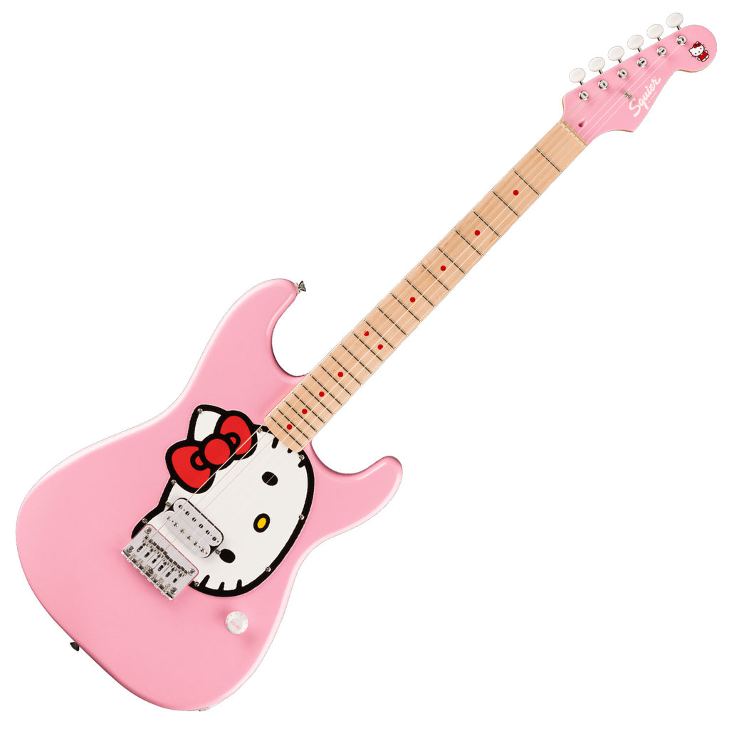 Squier Limited Edition Hello Kitty Stratocaster Electric Guitar Maple in Pink w/Gig Bag - 0379102970