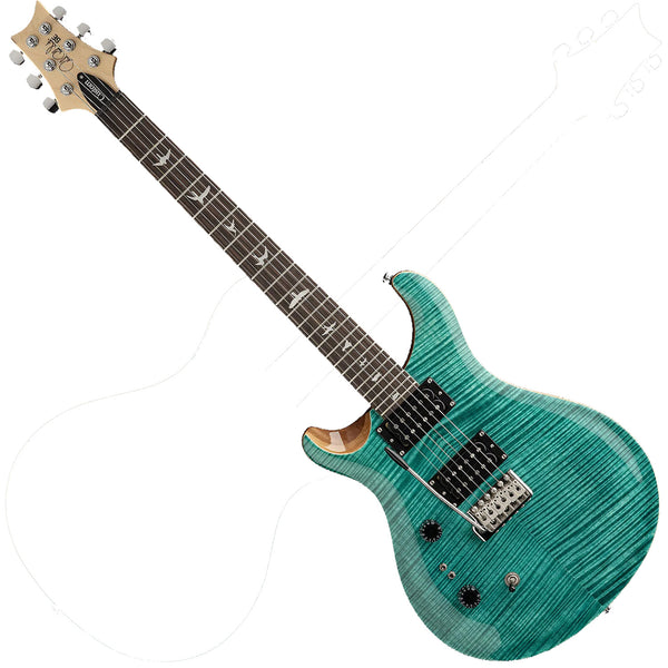 PRS SE Custom 24 Left Hand Electric Guitar in Turquoise w/Gig Bag - CU44LTU