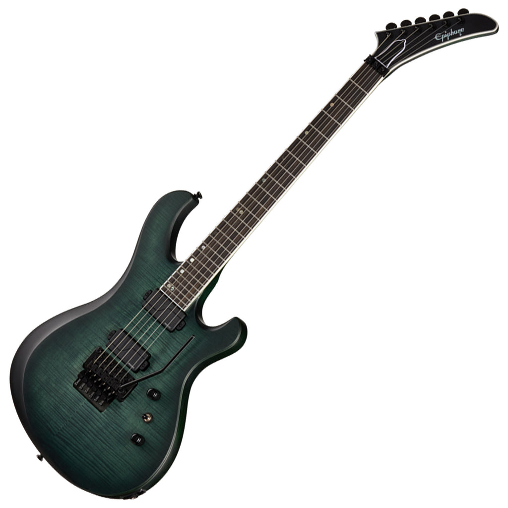 Epiphone Prophecy Victory FR Electric Guitar in Aqua Smoke Satin w/Case - EYVFQSSBF