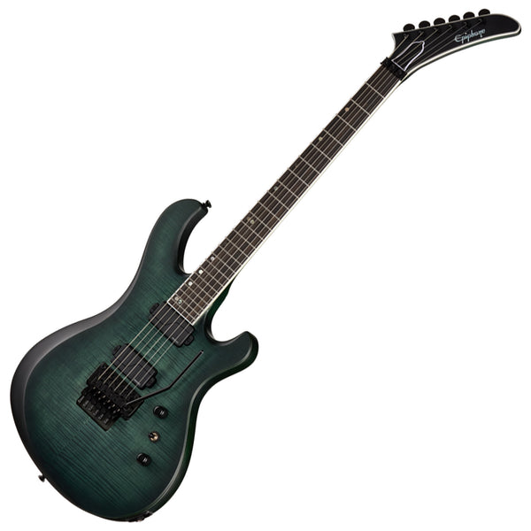 Epiphone Prophecy Victory FR Electric Guitar in Aqua Smoke Satin w/Case - EYVFQSSBF