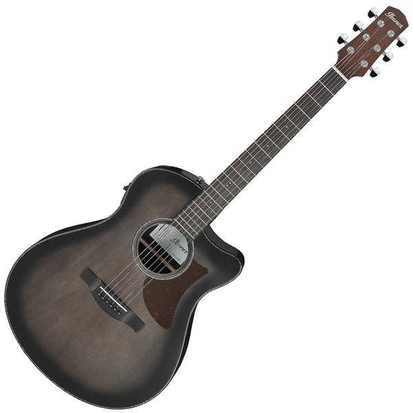 Ibanez Acoustic Electric In Transparent Charcoal Burst Low Gloss Top - Natural Open Pore - AAM70CETBN