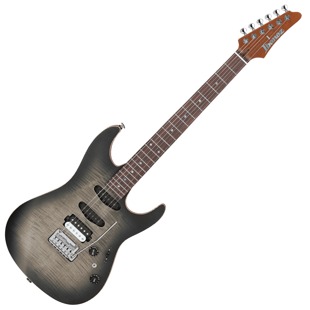 Ibanez Tom Quayle Signature Electric Guitar in Charcol Black Burst Flat w/Case - TQM2CUF