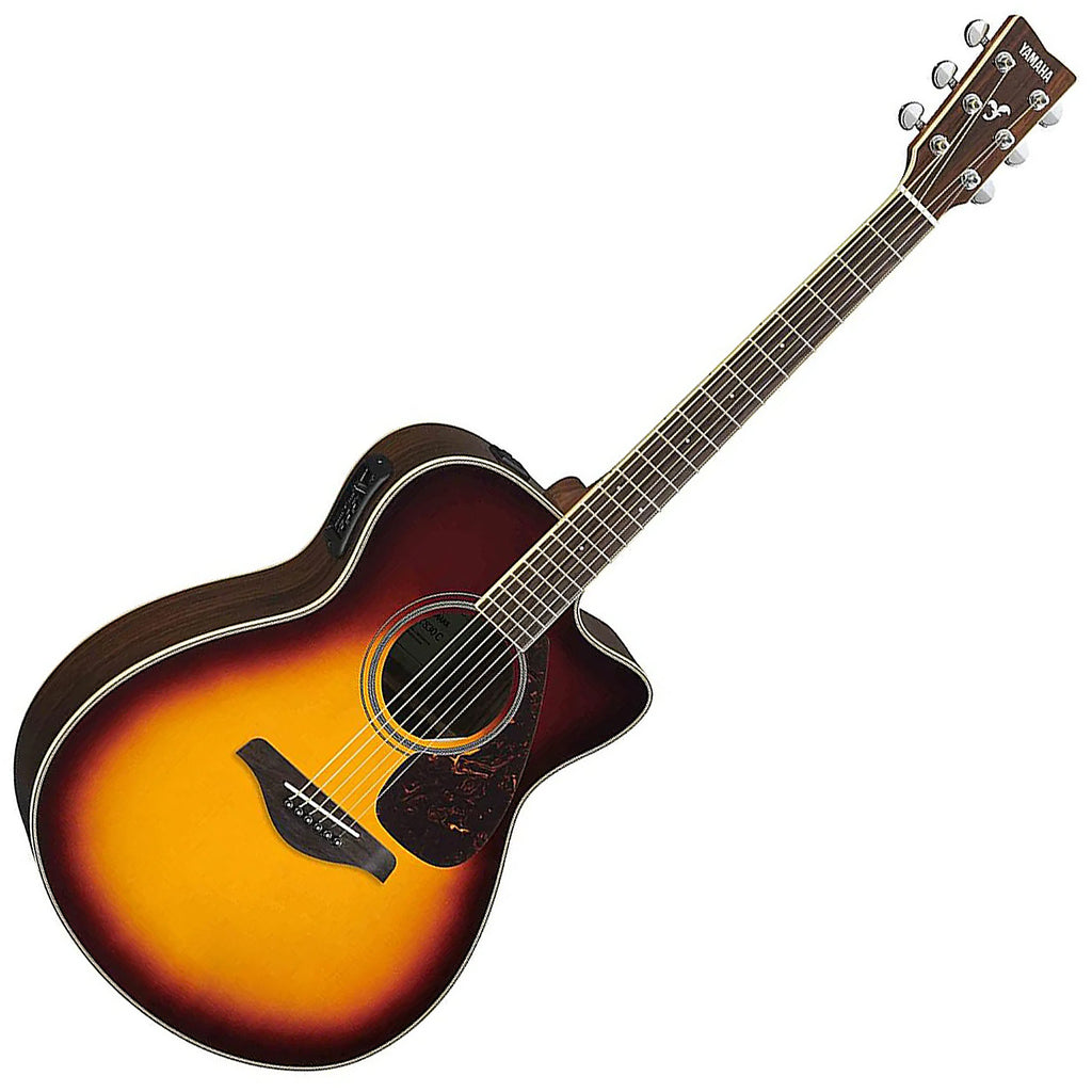 Yamaha Folk Solid Spuce Top Acoustic Electric in Brown Sunburst - FSX830CBS