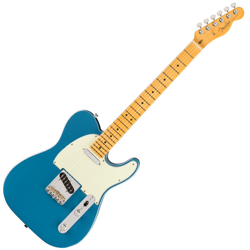 Fender American Professional Classic Telecaster Electric Guitar Maple in Faded Lake Placid Blue w/Deluxe Bag - 0114962379